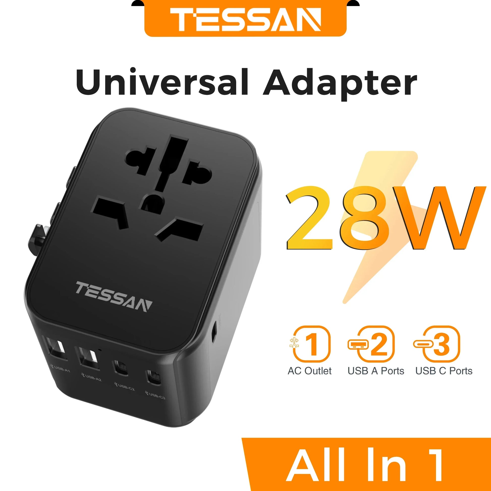 TESSAN Universal Travel Adapter