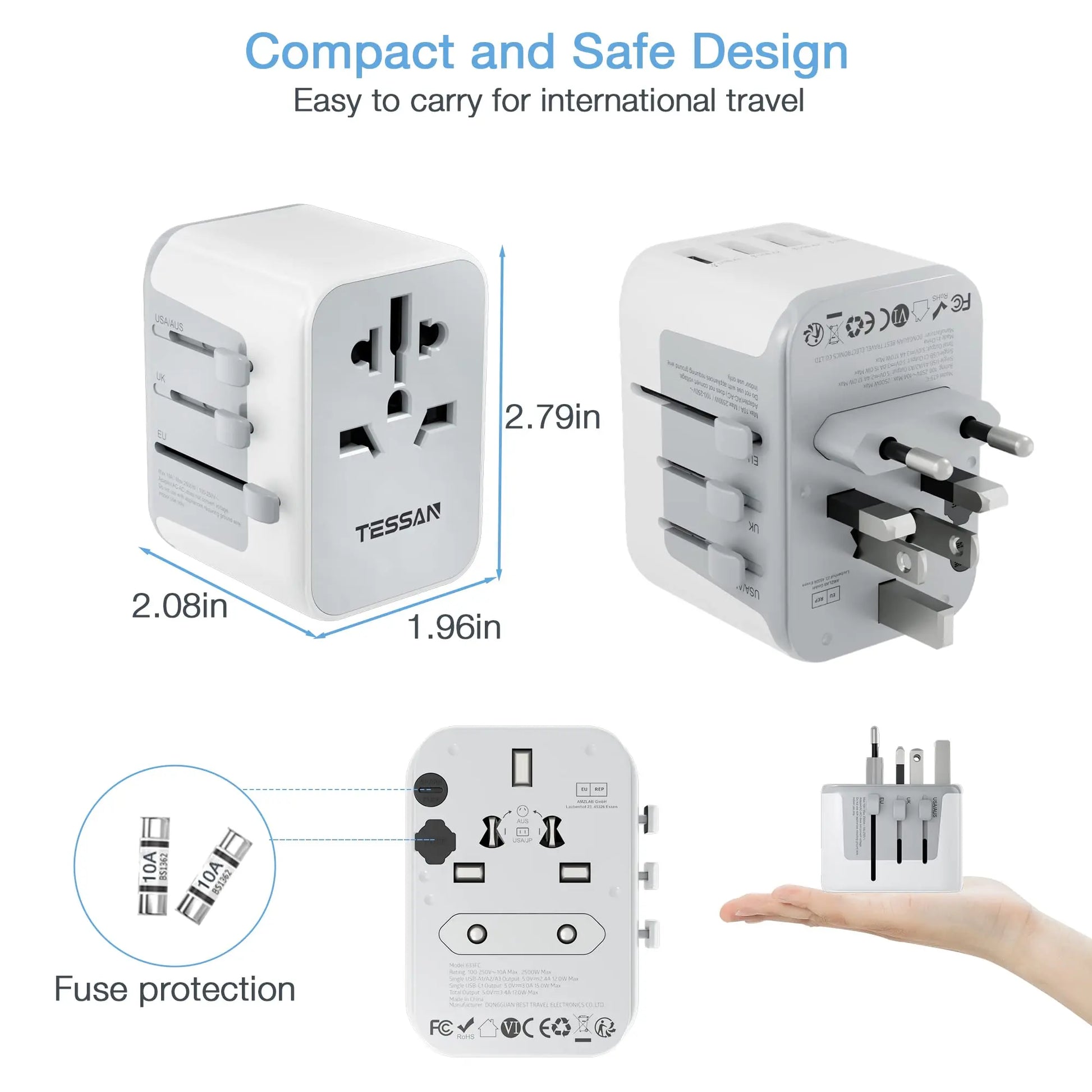 TESSAN Universal Travel Adapter