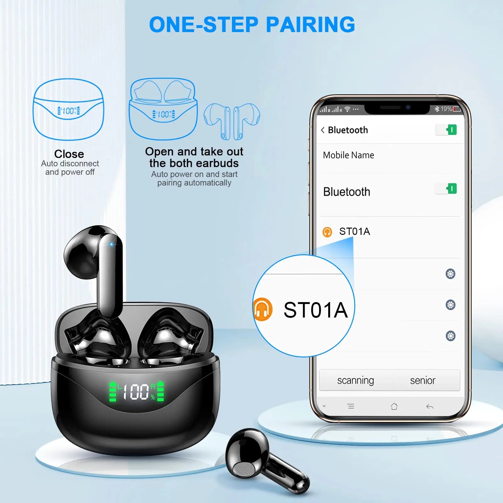 Wireless Earbuds, Bluetooth 5.3