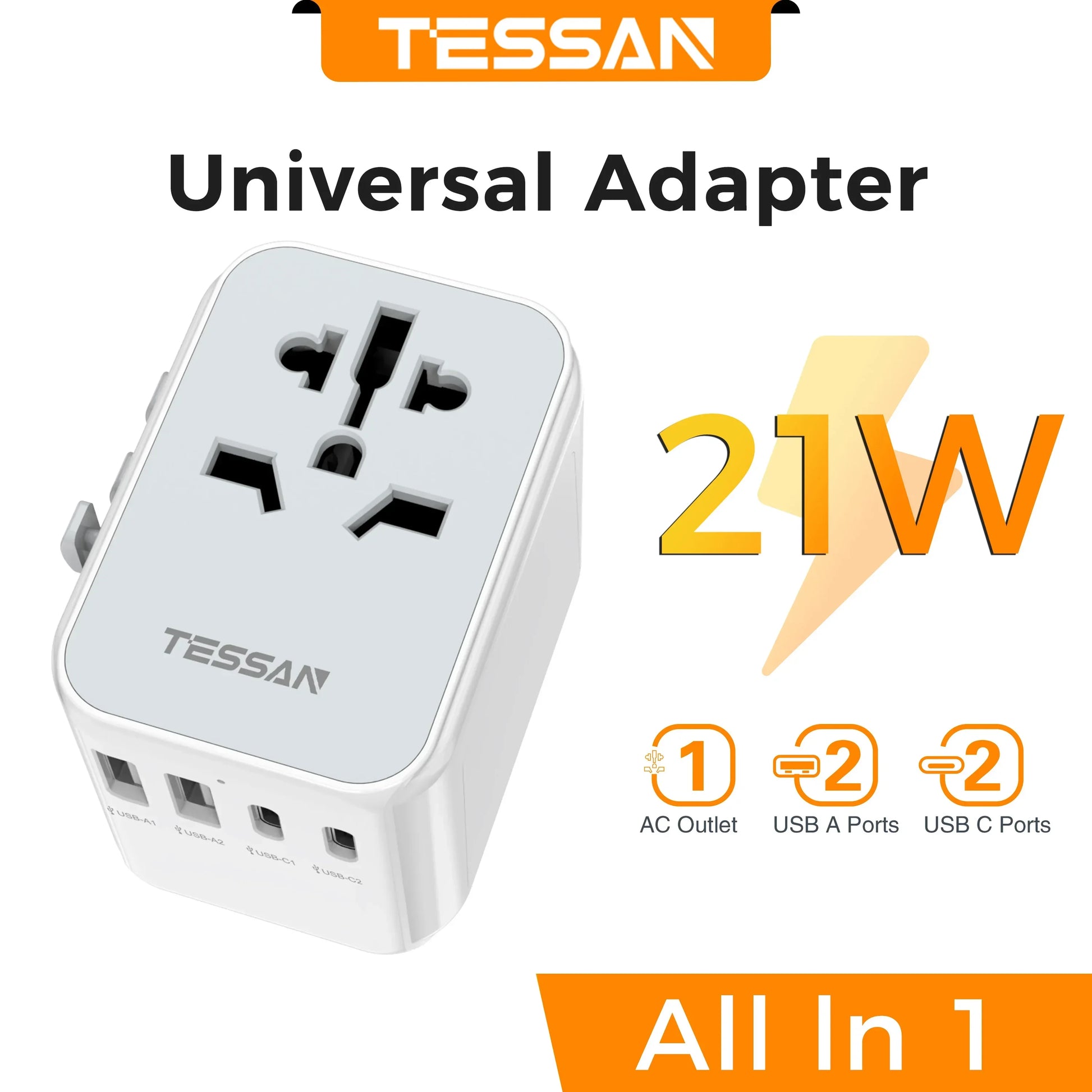 TESSAN Universal Travel Adapter