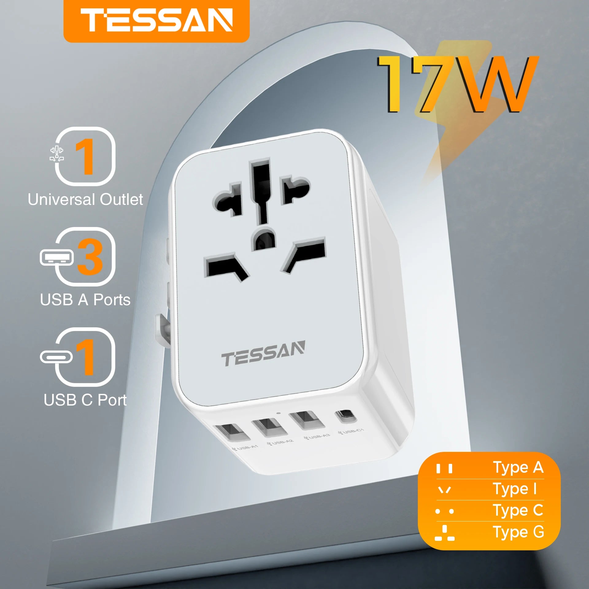 TESSAN Universal Travel Adapter
